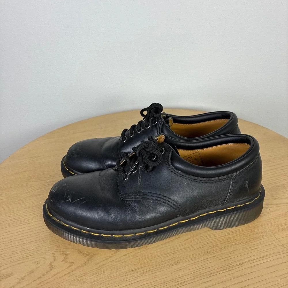 Dr. Martens 8053 Leather 5-Eye Padded Collar Shoes Mens 8 90s Retro Y2K Chunky